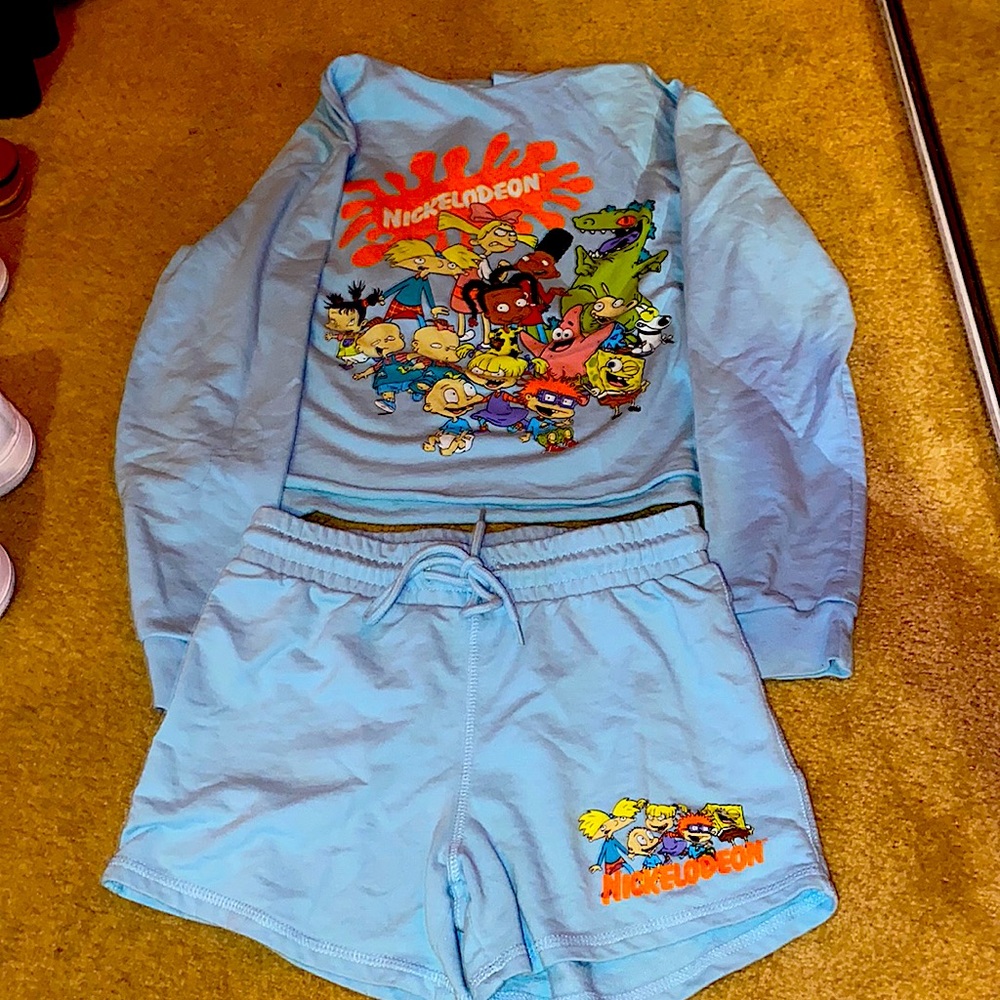 Two piece Nickelodeon set. Shorts Size- Small Top Size- Medium